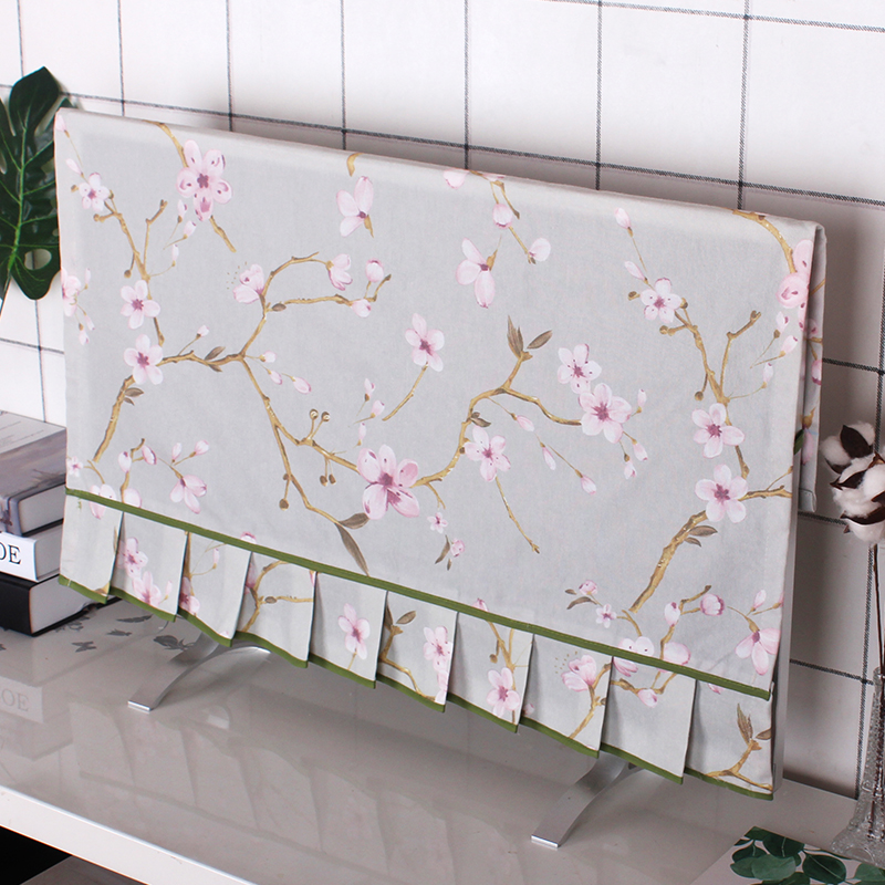 极速电视机罩55寸电脑罩t田园风50寸台式壁挂式防尘罩套家用盖布