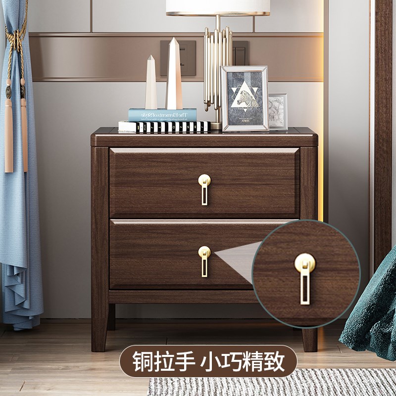 极速床头柜乌金木新中式家用卧室纯B全实木简约现代2023新款床头