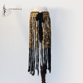 Bel Fringe dance 极速Tribal Belly Long Scarf Coin HiAp Dance