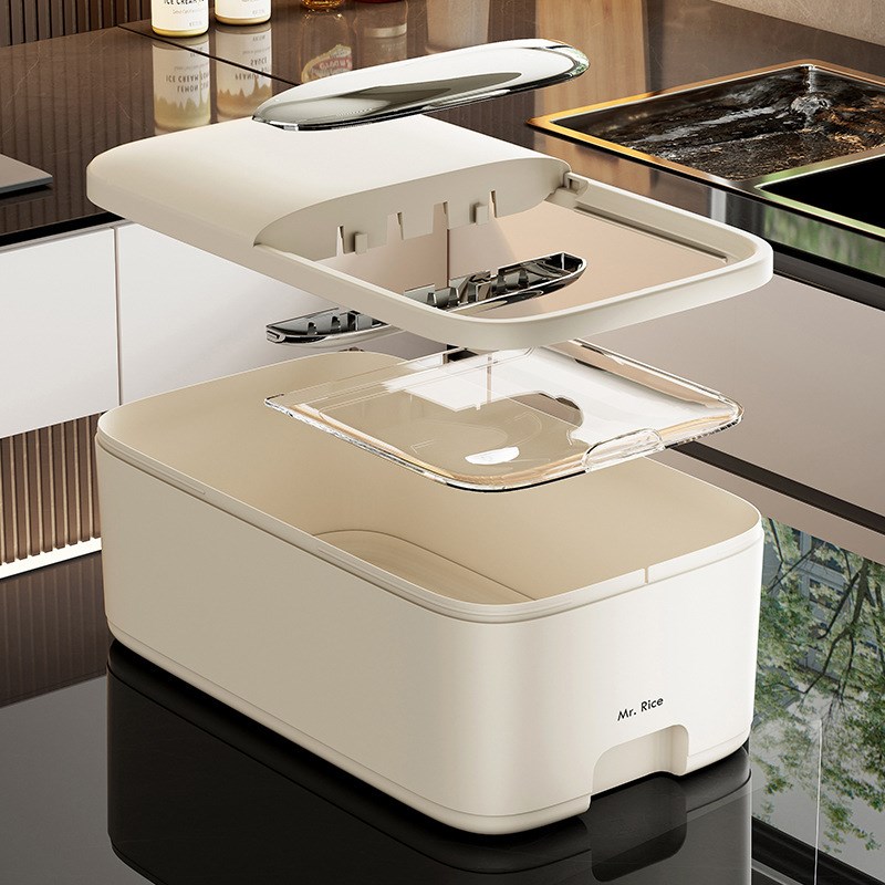 滑盖米桶家用防虫防潮密封储粮五谷杂粮收纳盒面粉高档米缸