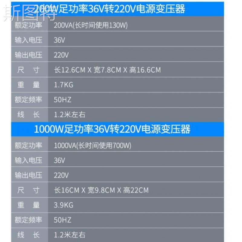 .36伏转220转换器工地宿舍用36v转220v变压器转换器逆变电源交流