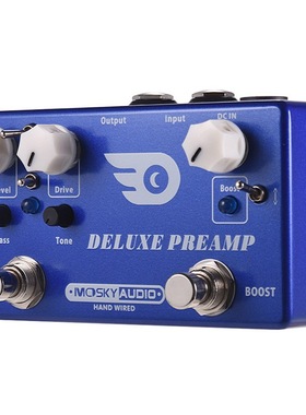 MOSKYAUDIO 手工效果器 乐器吉他效果器 DELUXE PREAMP 过载 推子