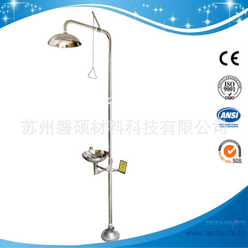 磐硕验厂专用304紧急喷淋复合式洗眼器ANSI Z358.1防腐洗眼器
