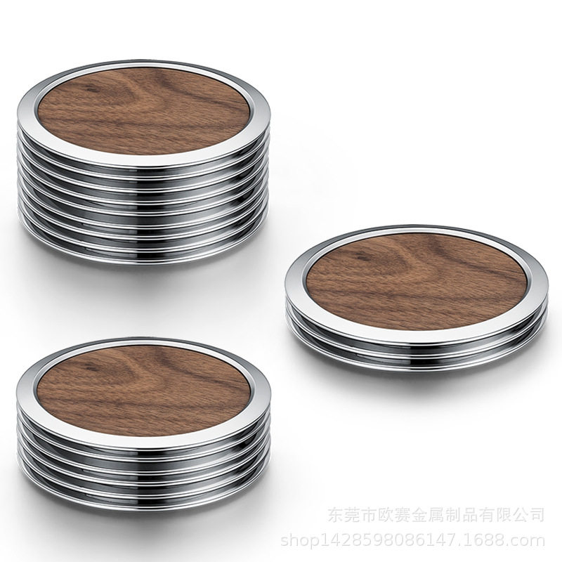 黑胡桃木杯垫木质茶杯垫托玻璃杯子垫黑胡桃木杯垫隔热家居