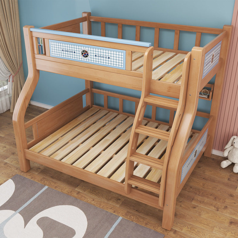 XMF938 挂梯全实木子母床儿童床1.5米小户型双层床1.8米上