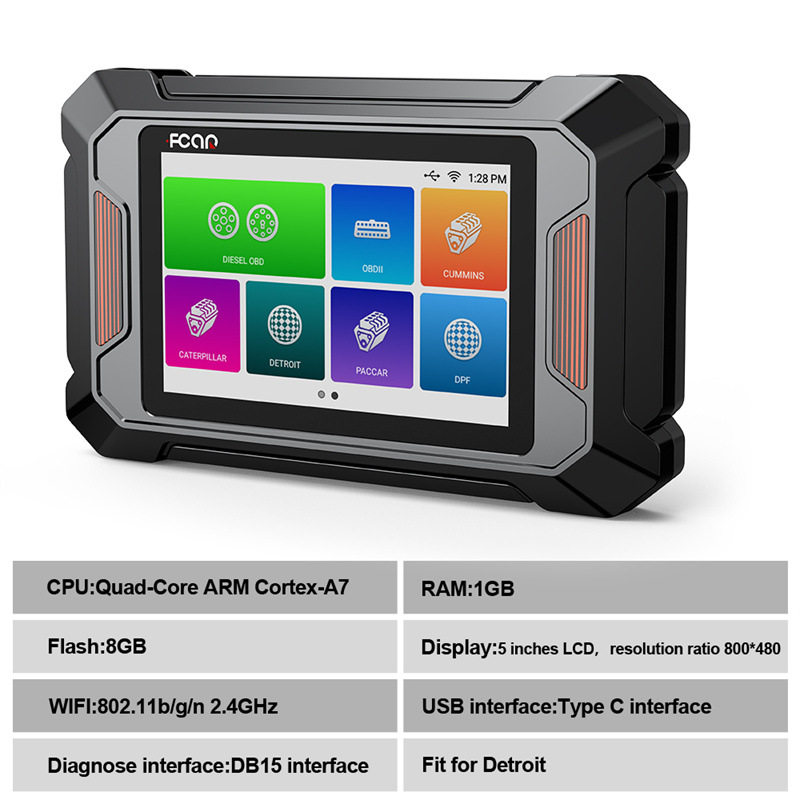 FCAR F803 柴油卡车机械读码卡 美柴发动机诊断 读码 清码DPF再生