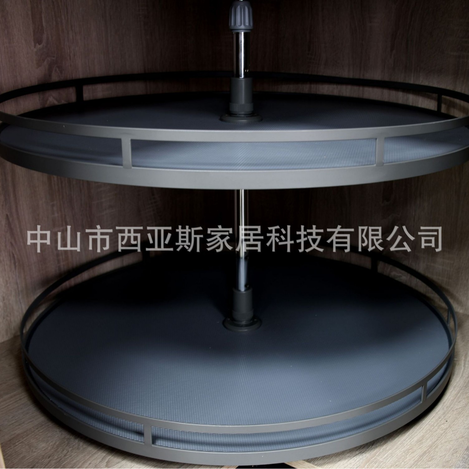 木板橱柜转角转盘拉篮270度360度转盘篮地柜拐角拉篮板式转篮