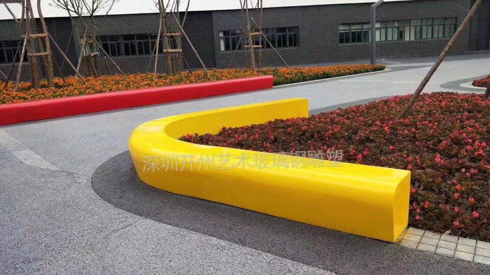 玻璃钢户外座椅小区广场公园长条坐凳园林景观花坛树池休闲椅摆件