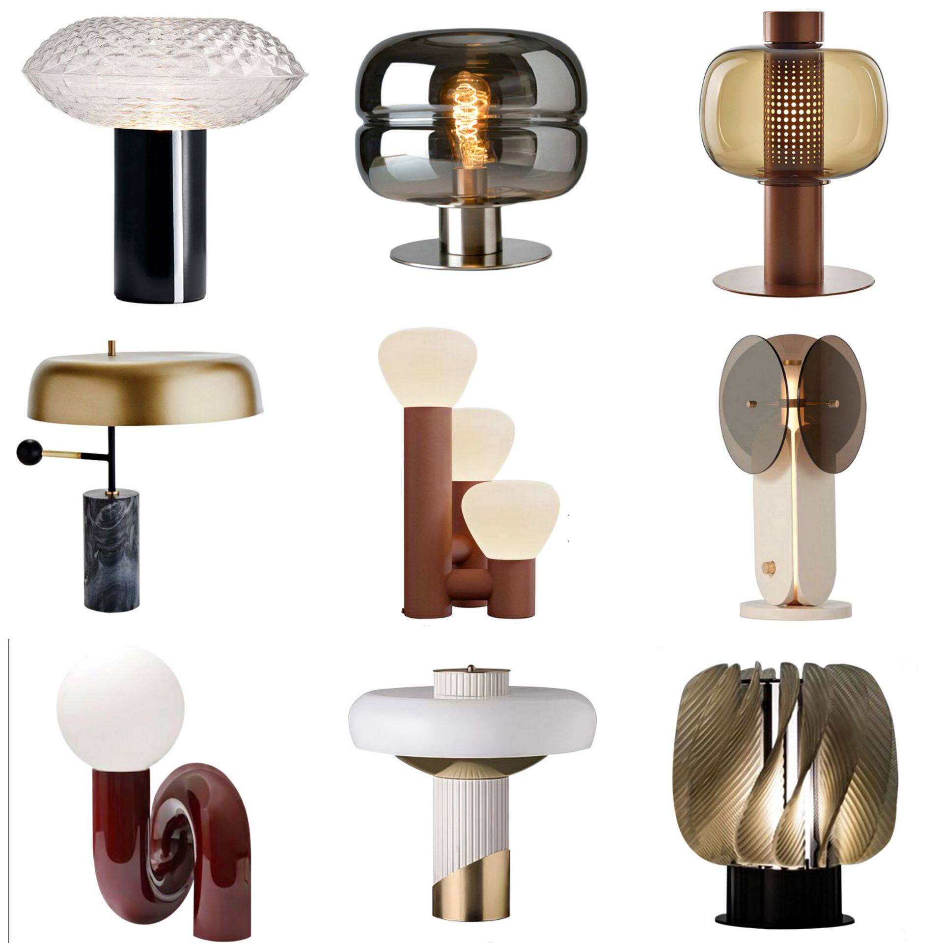 ins风轻奢客厅玻璃设计师台灯现代简约北欧装饰灯台灯床头高级感