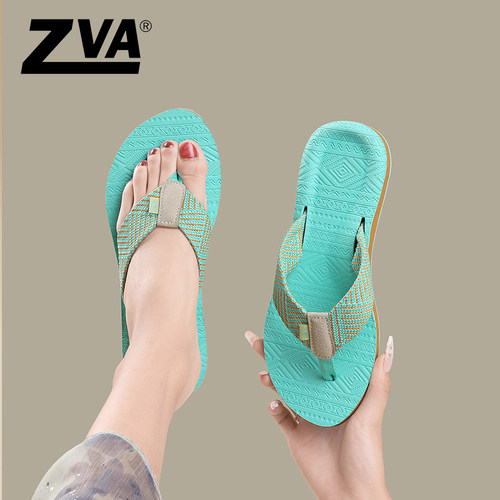 ZVA美国品牌人字拖女外穿新款