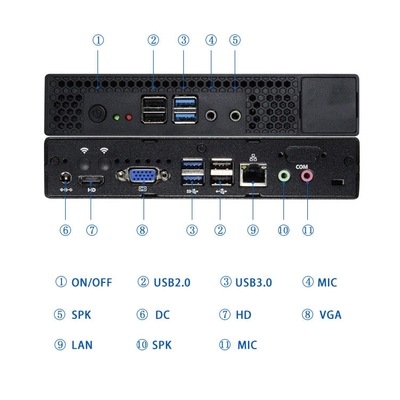 泛联迷你主机i3-5005U高清双显mini pc云终端VDI/IDV微型工控电脑
