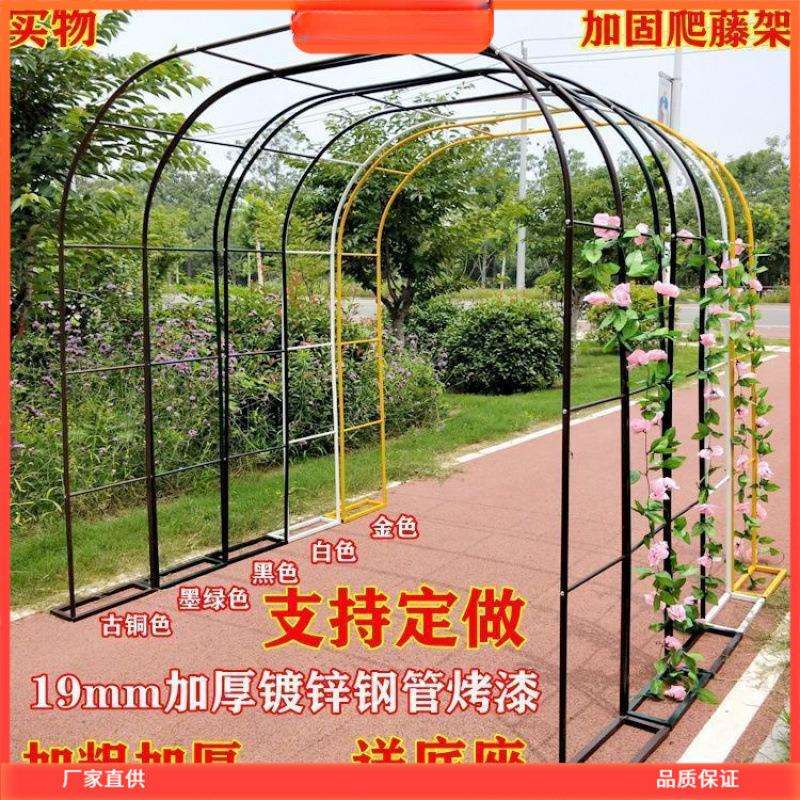 简易铁艺拱门花架爬藤架攀爬架葡萄拱形蔷薇月季庭院园艺