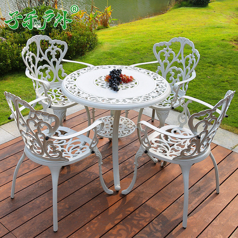 户外桌椅庭院别墅休闲三五件套室外花园铁艺铸铝露台欧式阳台白色,橡塑材料及制品,其他塑料制品,淘宝优惠券,粉丝福利购,淘宝优惠卷