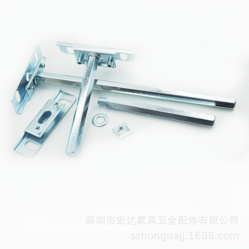 家具五金暗藏式板托隔板支架T形活动层板托隐形圆柱六角支架托架