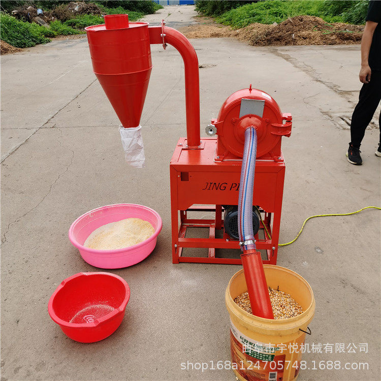 全自动自吸式粉碎机 玉米饲料磨面机 家用齿盘打料机