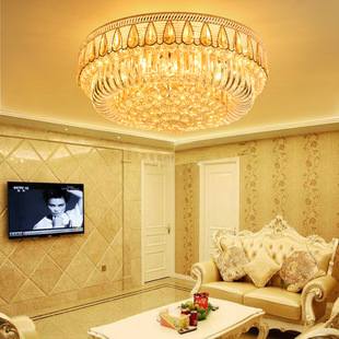 时尚 水晶灯客厅灯圆形大厅水晶吸顶灯现代简约餐厅灯卧室灯饰灯具