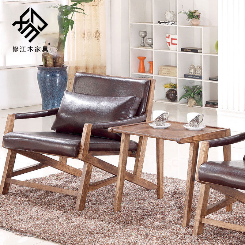 简约办公室咖啡厅小桌子 北欧实木白蜡木茶几 可家用客厅茶桌