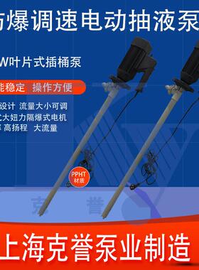 电动调速化工泵HP-EX2-V+PPHT-1500封闭式调速电动插桶抽酸泵油抽