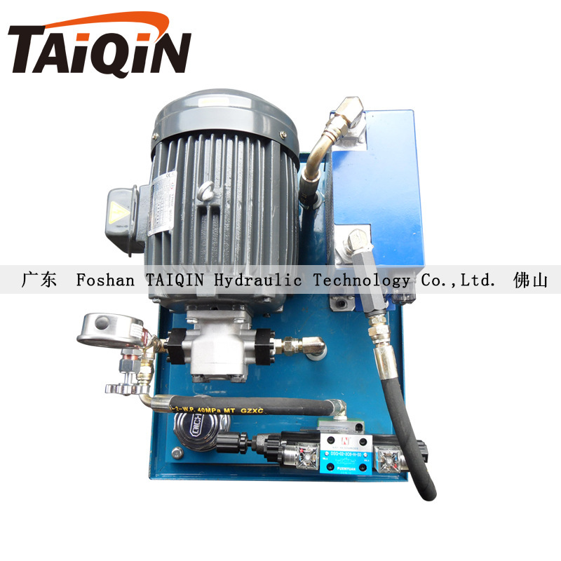 3.75KW高压叶片泵小型v液压系统液压站带冷却器散热设计单阀