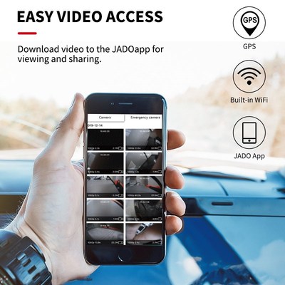 2020 JADO G84j0S Dashcam FHD Dual 1296P 12 inch Car Dvr Came