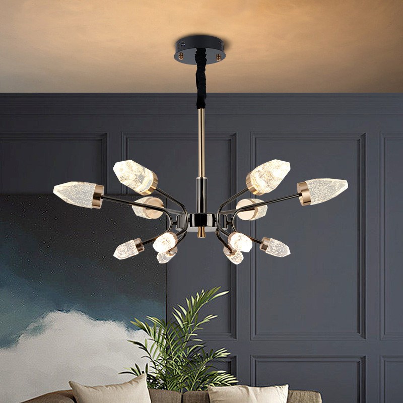 轻奢水晶吊灯客厅灯现代简约餐C厅灯卧室新款LED灯具节能