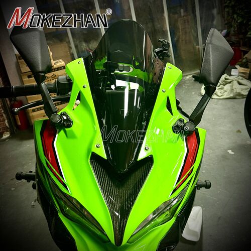 适用川崎b忍者 NINJA ZX4R ZX4RR 改装二代加高风挡竞技挡风改装