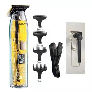 库里狼R22透明油头电推剪推子理发器专业发R廊雕刻美发剃光头