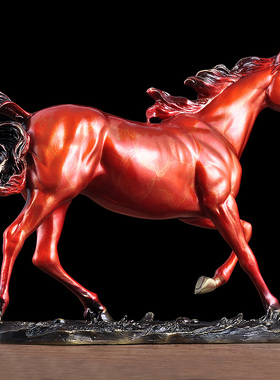 纯铜大号马摆件j工艺品马到成功办公室摆设招财桌面酒柜玄关装饰