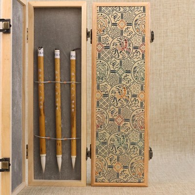 泽远堂毛笔兼毫毛笔狼羊手札w凤眼竹香樟木书法绘画楷书隶书弹性