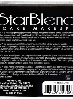 Mehron Makeup StarBlend Cake (2 oz) R(Alabaster)
