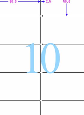 A4/打印不干胶/标签纸/爱雷x博/浅蓝色标签CL225B-100张