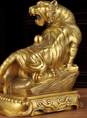 十二生肖虎e摆件吉祥物上山虎招财家居摆设客厅玄关办公室桌工艺