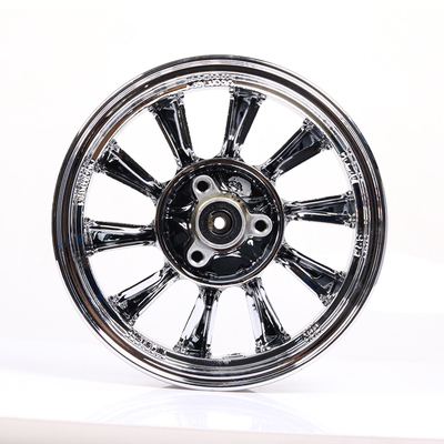 电镀轮毂林海CUXI酷奇100福喜RSZ鬼火10寸改装S铝合金钢圈车铃轮