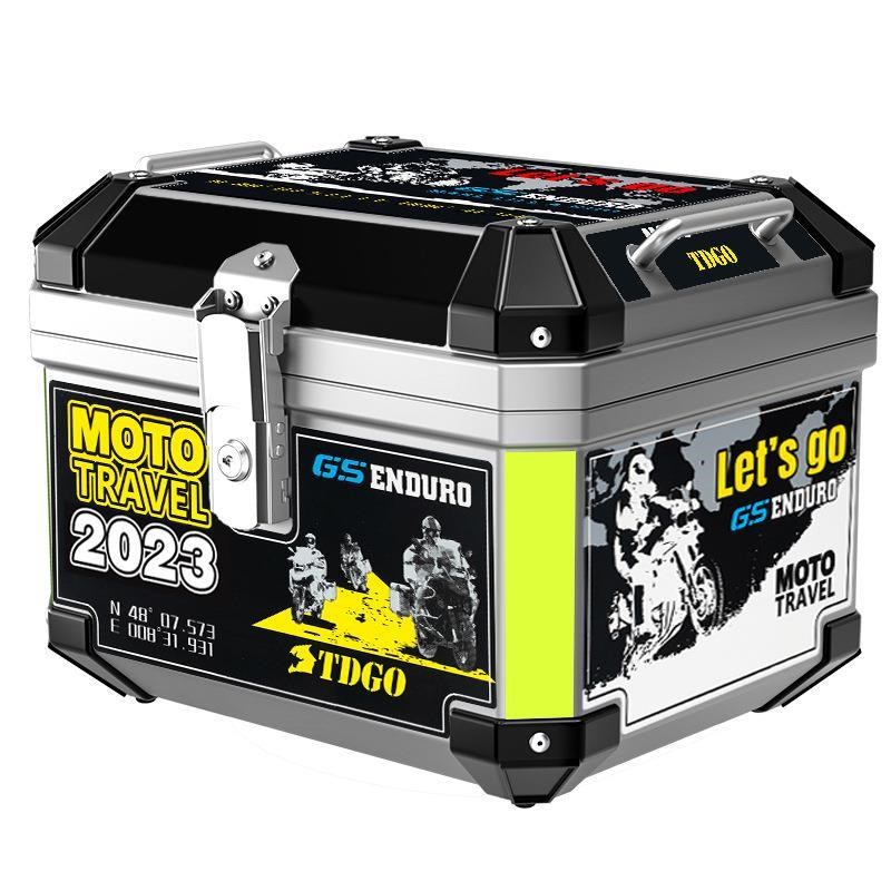 QT大号摩托车后尾箱p大容量电动电瓶车后备箱小牛工具箱通用非铝