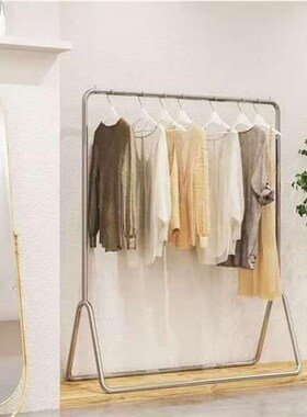 Floor Rack Clothing qStore Display Rack Stainless Steel Silv