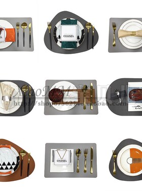 样板房间北欧轻奢餐具餐t盘套装展厅会所西餐餐具刀叉勺餐桌摆件