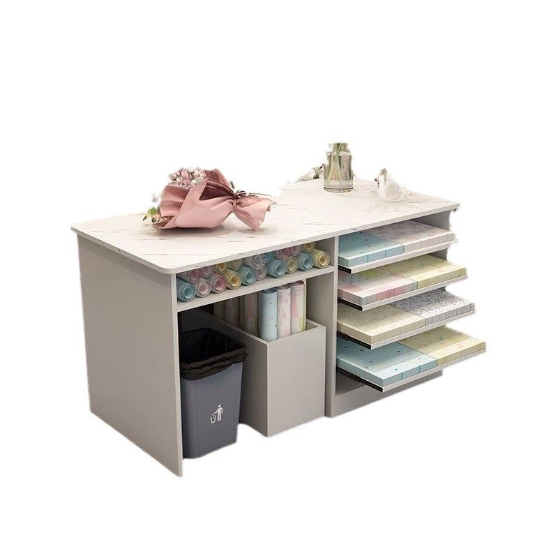 80高多功能收i银台操作台插花展示台包装纸收纳柜花店花架桌可抽,商业/办公家具,中岛/流水台,淘宝优惠券,粉丝福利购,淘宝优惠卷