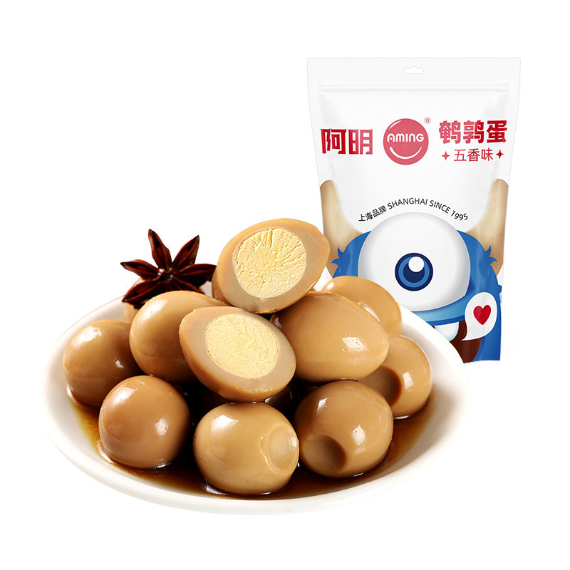 阿明五香味鹌鹑蛋90g*1袋 独立小包装即食卤蛋 宿舍追剧网红零食