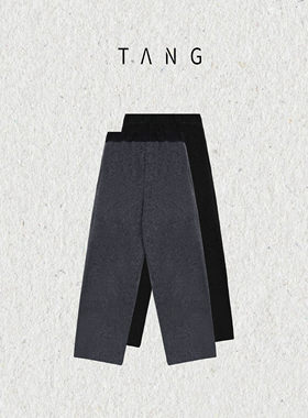 【TANG】[松眠]松紧腰羊毛休闲裤2025秋冬新款保暖长裤GG-W68468