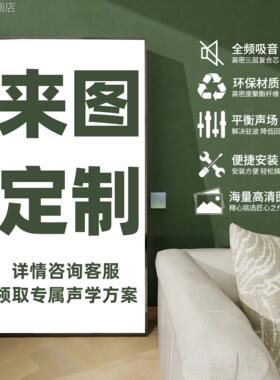 吸音画声学装饰直画抽象理肌现代客厅卧室办公音回降噪录声棚播定