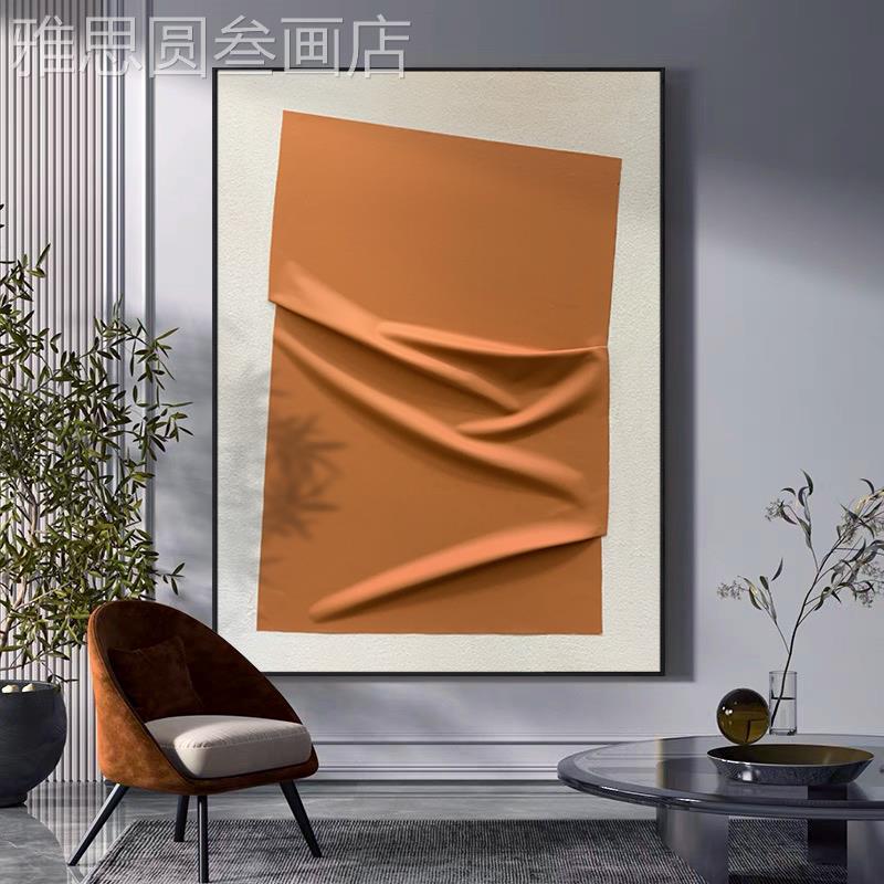 网红.画《新司客图》手绘油画实理油现抽代简约厅玄肌关象装饰画图片