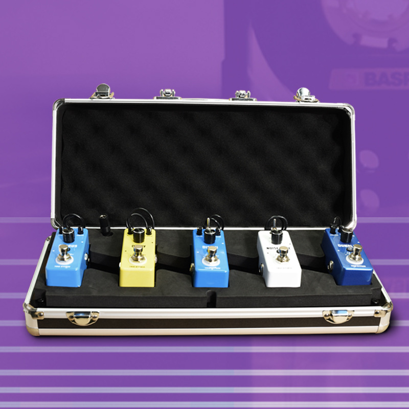 ROWIN 电吉他迷你套装飞行箱板子/电源/单块便携效果器航空箱