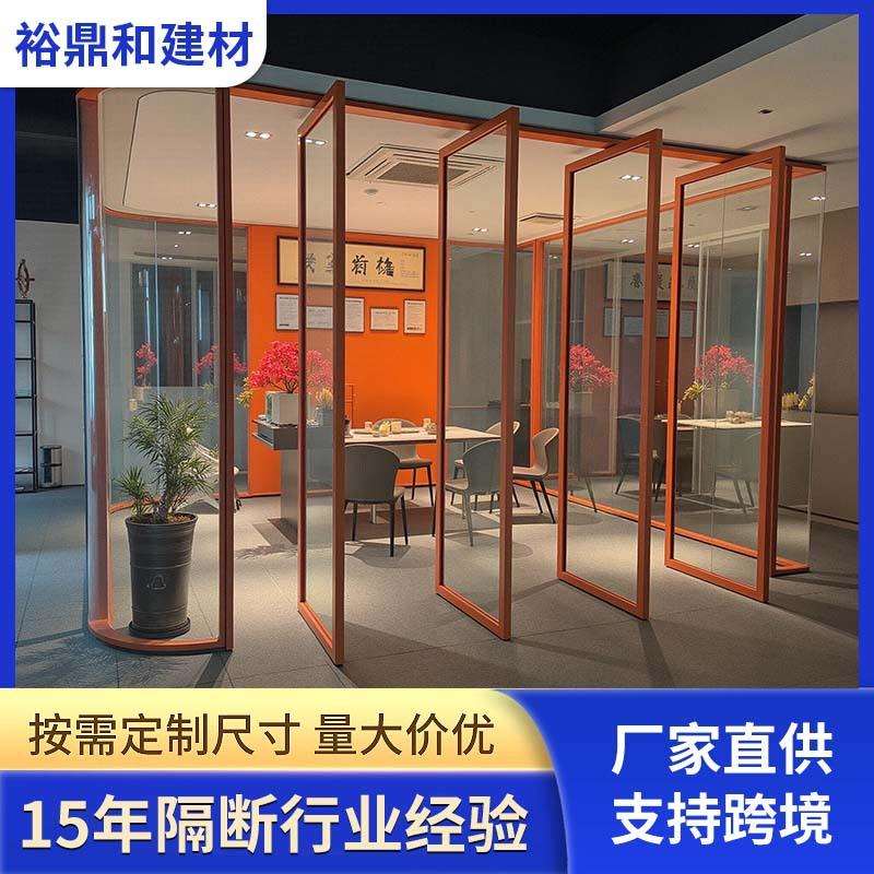 办公室玻璃隔断写字楼钢化玻璃隔断墙厂铝合金双玻百叶隔断定制