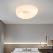 家用极简奶油风甜甜圈三色光遥控现代简约吸顶灯卧室走廊ceiling