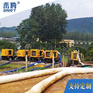 移动排洪泵500立方米强自吸大型抽水机10寸8寸6寸现货淤泥排水泵