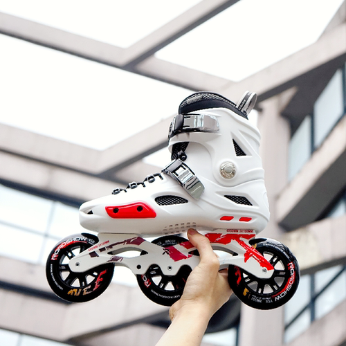 乐秀成人溜冰鞋大三轮速滑轮滑鞋专业竞速初学者成年旱冰男女RX4D