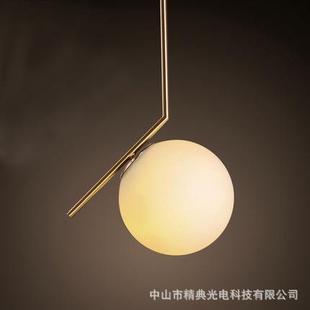 饰咖啡厅吊灯 店玻璃圆球装 现代风格 餐厅吊灯北欧简约客厅卧室服装