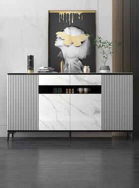 餐边柜简约置物柜一体靠墙家用客厅厨房储物柜餐厅茶水柜岩板台面