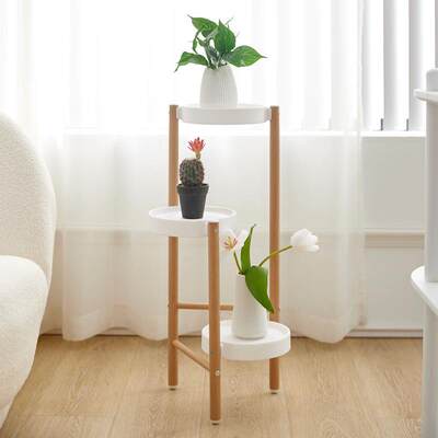 多层室内铁艺绿萝花架子落地置物架仿实木阳台吊兰多肉花架大