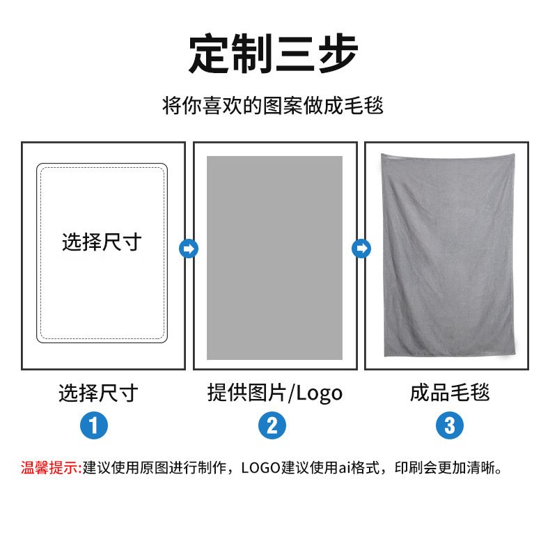 双面法兰绒毛毯来图来样定制午睡毯盖毯办公室空调毯厂家直销定制图片